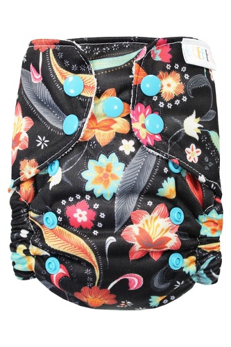 BIO Bambusová kapsová plenka (S) - Noční květy PAT