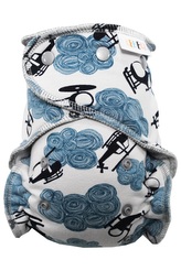 Kalhotková plenka (M) - Vrtulníky PAT, šedý velur