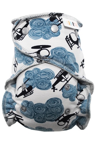 Kalhotková plenka (M) - Vrtulníky PAT, šedý velur