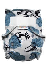 Kalhotková plenka (S) - Vrtulníky SZ, šedý velur