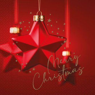 UBROUSKY VÁNOČNÍ HVĚZDY 3VRSTVÉ 33X33CM