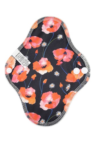 BIO Slipová vložka (PUL) - Sedmikrásky v makovém poli & přírodní bambusovo-biobavlněné froté