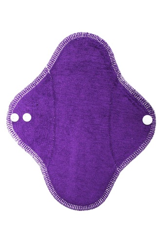 BIO Denní vložka (Bavlněné froté s PUL) - Fialové bambusovo-biobavlněné froté