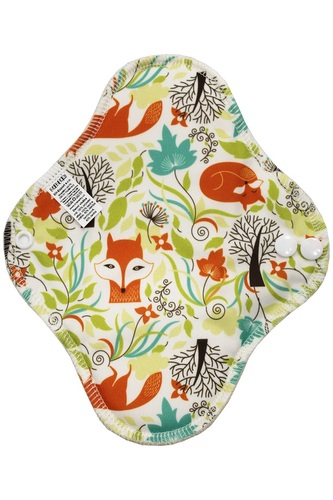 Denní vložka (PUL) - Lišky, sv. žlutý velur (kojenecký plyš)