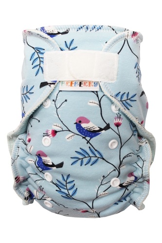Kalhotková plenka (M) - Ptačí štěbetání SZ, bledě modrý velur