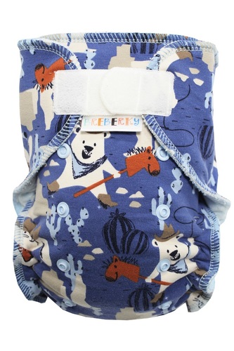 Kalhotková plenka (M) - Medvěd kovboj SZ, sv.modrý velur