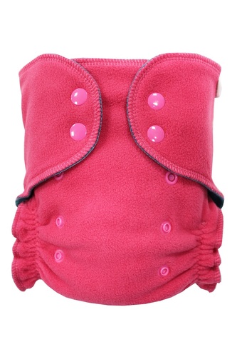 Fleecové svrchní kalhotky (S), bez křidélek - Růžové PAT