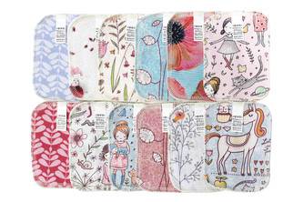 BIO Látkový ubrousek S (9x12cm) - Biobavlněný úplet (GOTS) a bambusovo-biobavlněné froté__Počet ks:10