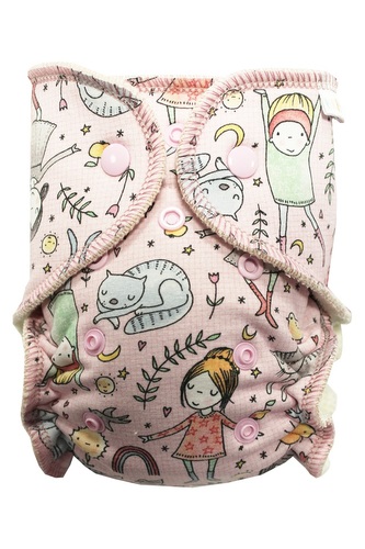 BIO Kalhotková plenka s GOTS (S) - Kočičí přátelé PAT