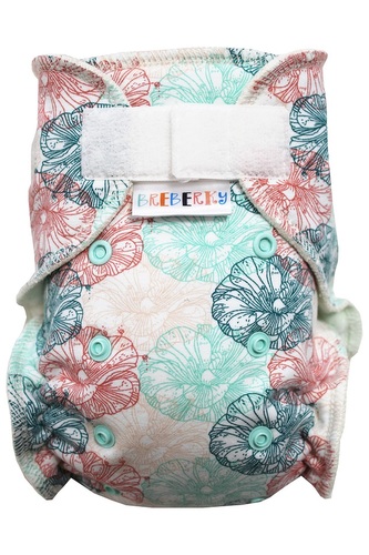 Kalhotková plenka (M) - Tante Ema květy SZ, mint velur