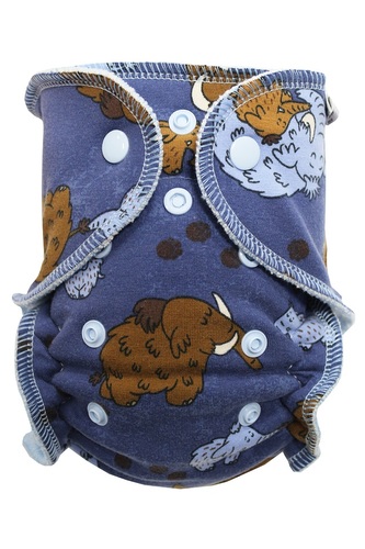 Kalhotková plenka (S) - Mamuti PAT, sv.modrý velur