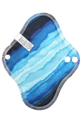 Slipová vložka (PUL) - Modrá laguna, černý velur (kojenecký plyš)