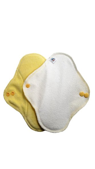 Denní vložka (Bavlněné froté s PUL) - Sv. žlutý velur (kojenecký plyš)