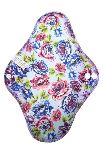 Noční vložka (PUL) - Pivoňky, růžový velur (kojenecký plyš)