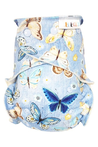 BIO Kalhotková plenka (M) - Džínoví motýli PAT