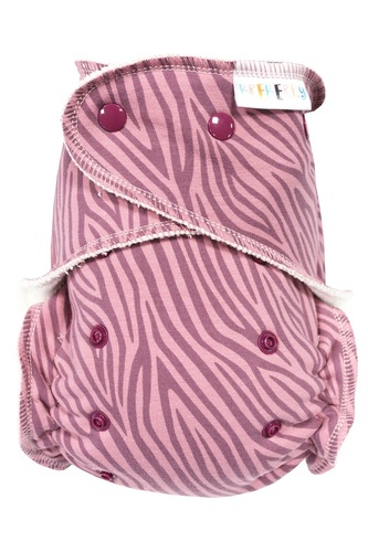 BIO Kalhotková plenka (M) - Růžová zebra PAT