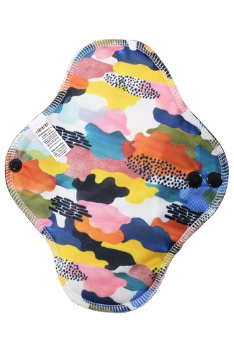 Denní vložka (PUL) - Malované mraky, černý velur (kojenecký plyš)