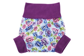 Natahovací svrchní kalhotky PUL - Pivoňky__VELIKOST:XL (11-14kg)