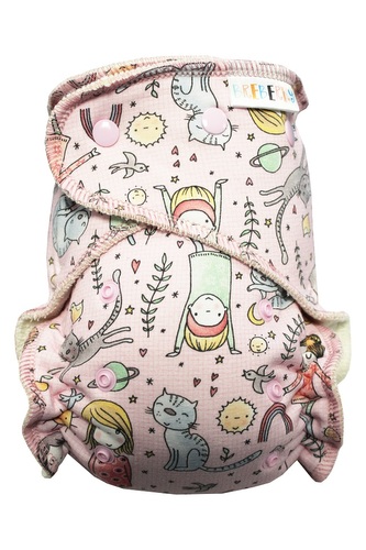 BIO Kalhotková plenka s GOTS (M) - Kočičí přátelé PAT