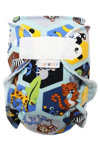 Kalhotková plenka (S) - Mláďátka v džungli SZ, bledě modrý velur