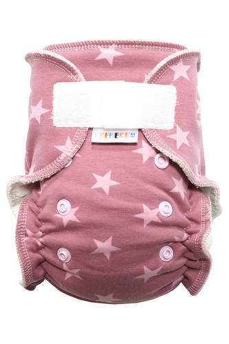 BIO Kalhotková plenka (S) - Hvězdičky růžové SZ, sv. růžové patentky