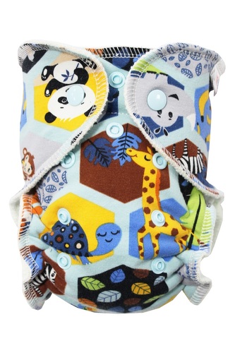 Kalhotková plenka (S) - Mláďátka v džungli PAT, mint velur