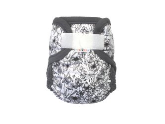 Kapsová plenka (S) - Květy black and white SZ