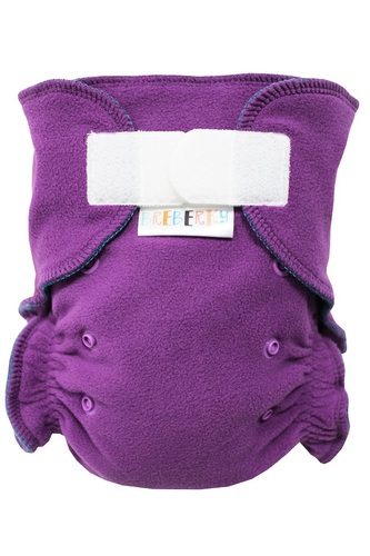 Fleecové svrchní kalhotky (S), bez křidélek - Fialové SZ