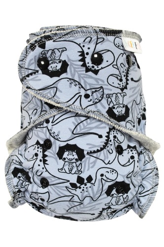 Kalhotková plenka (M) - Dinosauří mláďátka PAT, šedý velur