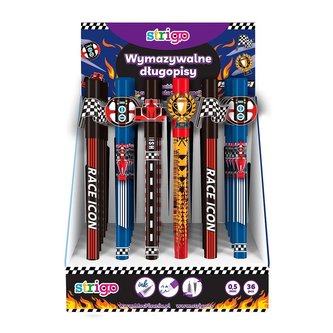Długopis wymazywalny ze skuwką Wyścigi (36szt)