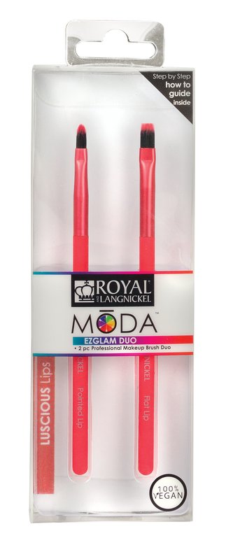 Royal & Langnickel MŌDA™ PRO MAKEUP BRUSH EZGLAM DUO LUCIOUS LIPS DVOJICE ŠTĚTCŮ NA RTY