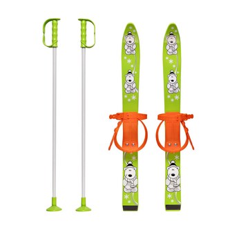 Dětské lyže s vázáním a holemi Baby Mix 70 cm zelené