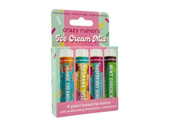 Crazy Rumors Sada klasických balzámů na rty Ice Cream Mix 4 x 4,4 ml woman