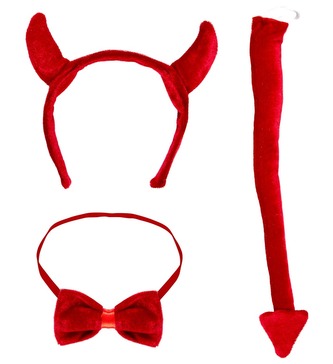 Set čerti (rohy, ocas, motýlek)