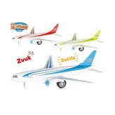 Letadlo kov 18,5cm zpětný chod na baterie se světlem a zvukem 3b