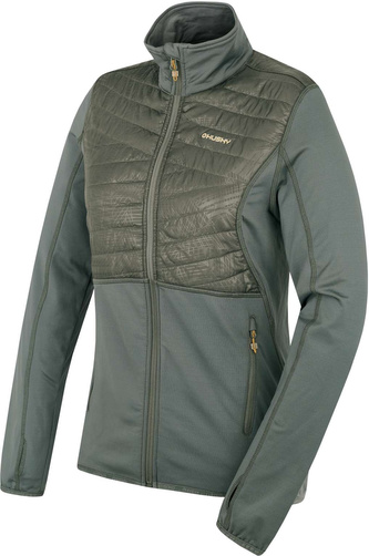 Dámská mikina na zip Airy L dk. grey green - XXL