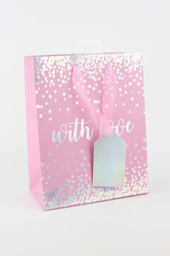 Taška medium Puntíky růžová