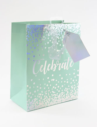 Taška medium Puntíky modrá