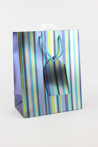 Taška medium Proužky modrá