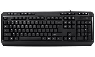 Adesso AKB-132HB/ drátová klávesnice/ multimedia/ 3 port USB hub / USB/ černá/ US layout