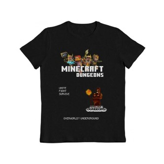 Tričko dětské Minecraft Dungeons černé 5-6 let