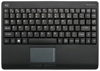 Adesso WKB-4110UB/ bezdrátová klávesnice 2,4GHz/ mini/ touchpad/ USB/ černá/ US layout