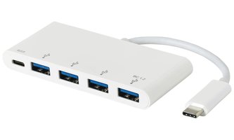 eSTUFF USB-C Charging hub   4 x USB3.0 ports + USB-C Charging port