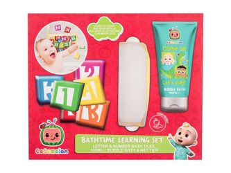 Cocomelon Bathtime Learning pěna do koupele 100 ml + kostičky + síťka na kostičky