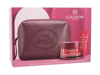 Collistar Lift HD denní pleťový krém Lift HD Ultra-Lifting Face And Neck Cream 50 ml + oční krém Lift HD Ultra-Lifting Eye And Lip Contour Cream 5 ml + kosmetická taštička The Bridge