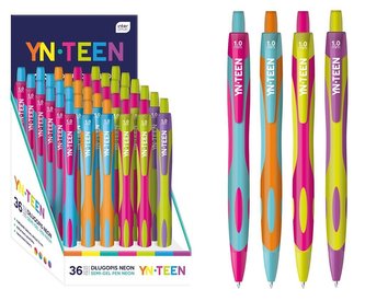 Długopis żelowy Neon (36szt) YN TEEN