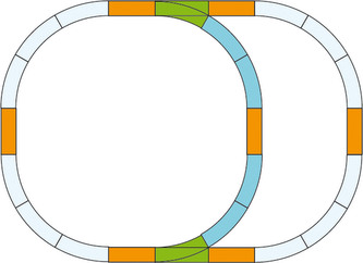 Piko Sada kolejí G pro dvojitý ovál - 35302