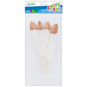 Piórka10-15cm złote 6szt