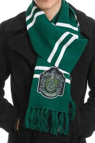 Šála Harry Potter: Slytherin (190 x 25 cm) zelený akryl