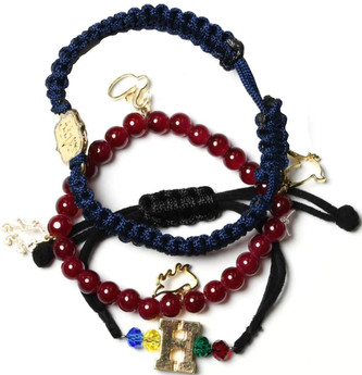 Náramek set tří kusů Harry Potter: Bradavice (obvod 20 cm)